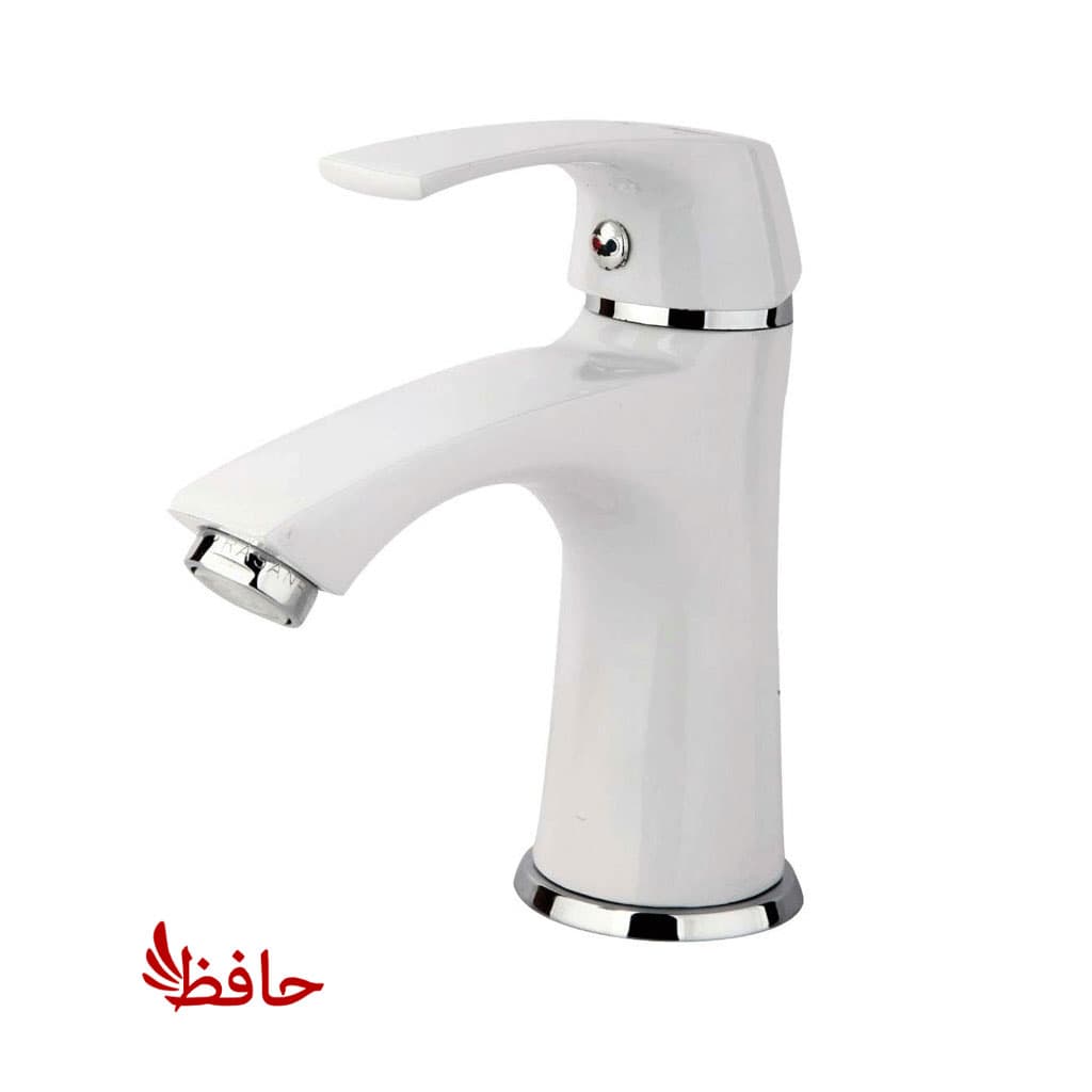شیر روشویی راسان مدل لوتوس سفید کروم