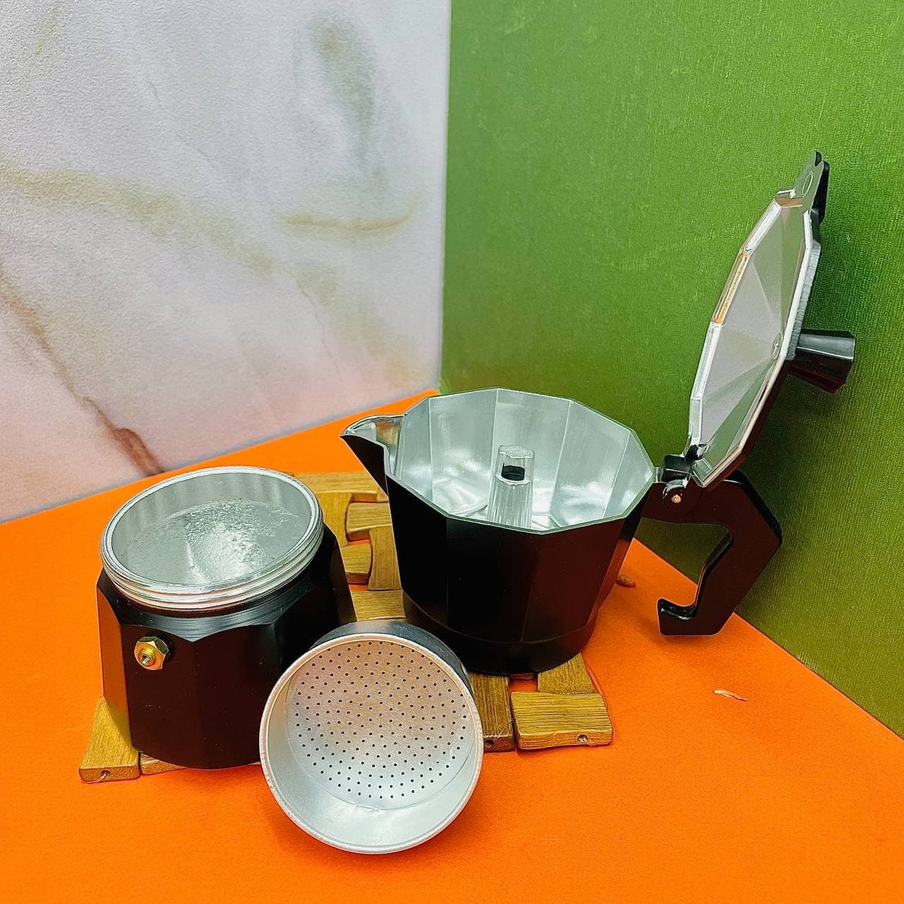 قهوه جوش 3 کاپ مشکیSL27 — تصویر ۳