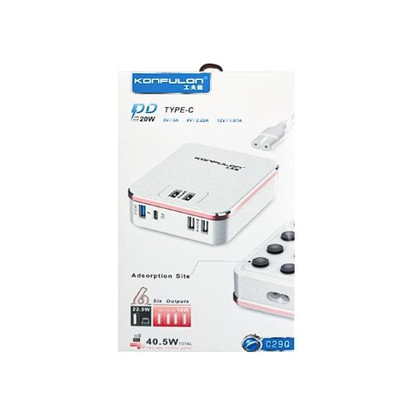 شارژر رومیزی 6 پورت 40W کانفلون مدل C29Q — تصویر ۲