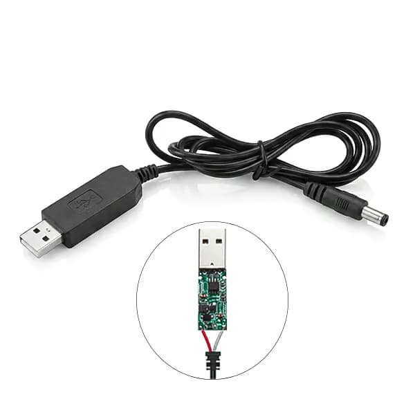 کابل افزاینده ولتاژ USB-5V به DC-12V