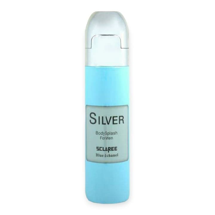 بادی اسپلش مردانه اسکلاره SCLAREE مدل سیلور Silver حجم 250 میلی لیتر