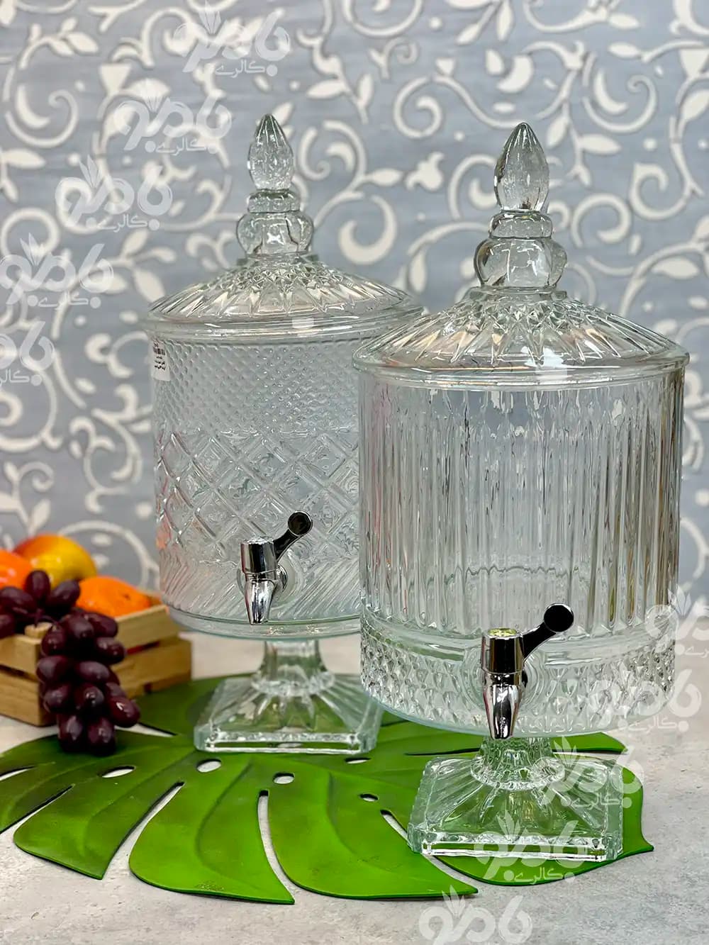 کلمن شربت شیشه ای 4.5 لیتر استوانه آماتیس