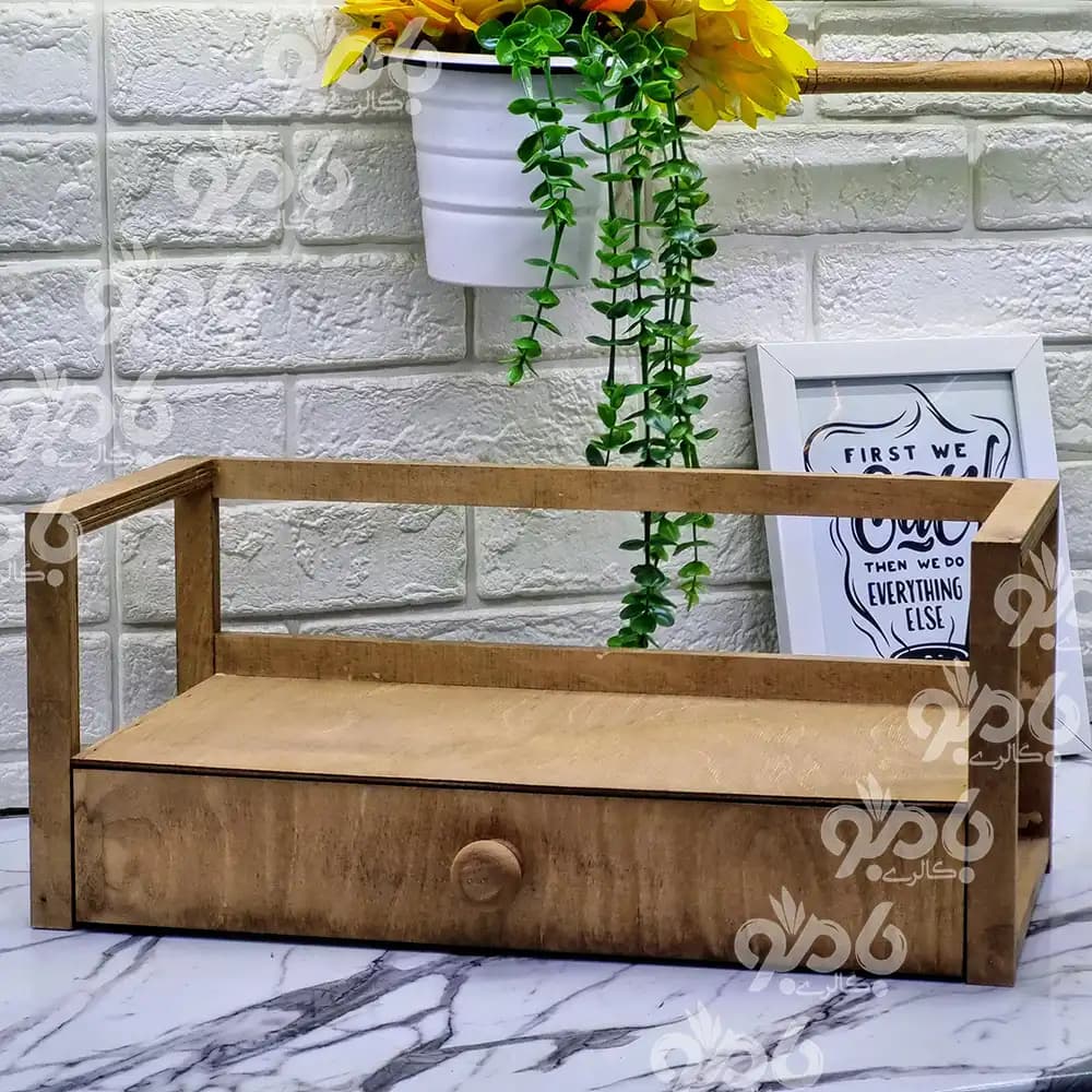 باکس چوبی رایزر تک کشو پلای وود — تصویر ۳