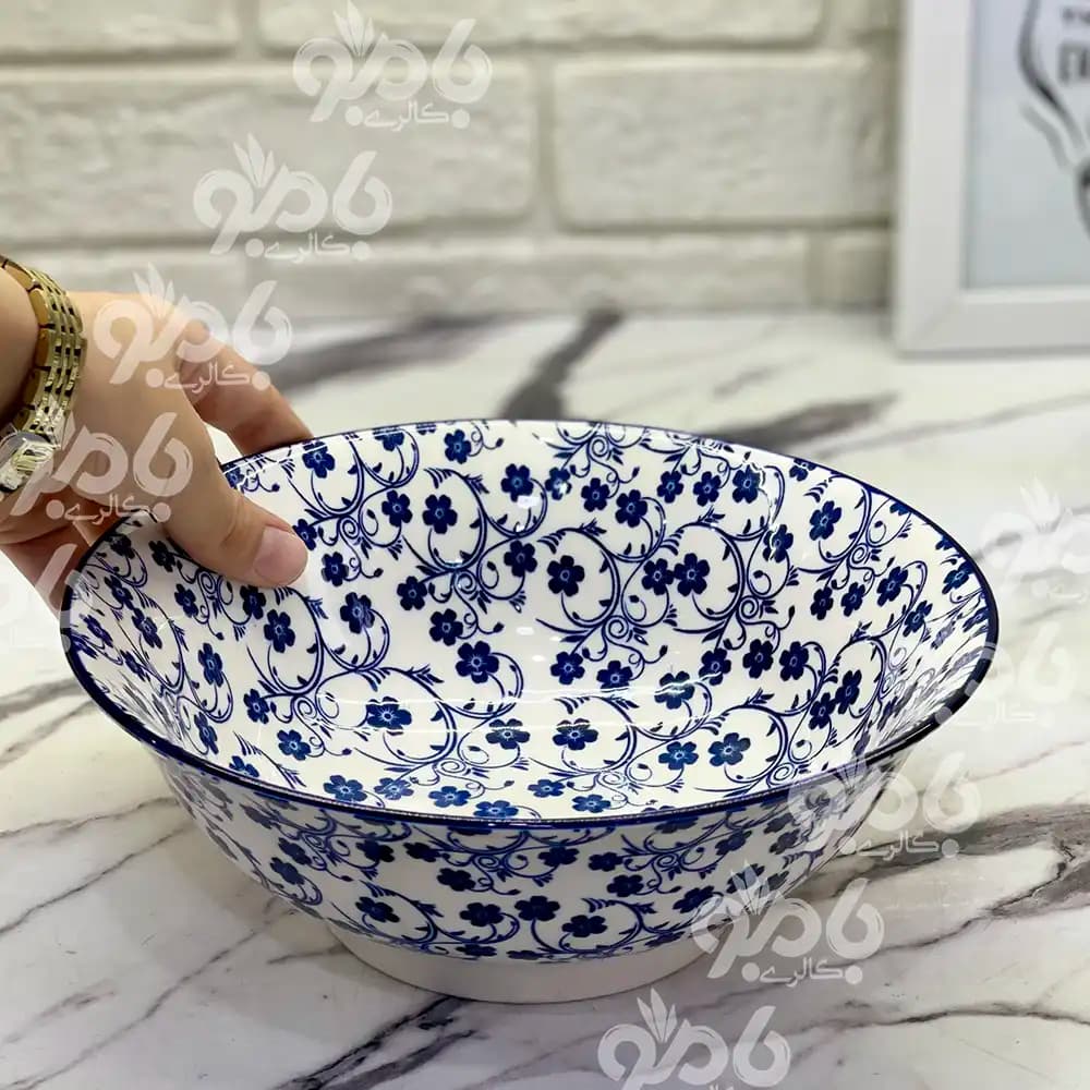 کاسه سالاد لبه پهن گل آبی جدید — تصویر ۲