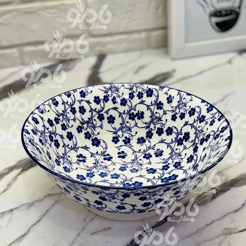 کاسه سالاد لبه پهن گل آبی جدید — تصویر ۳