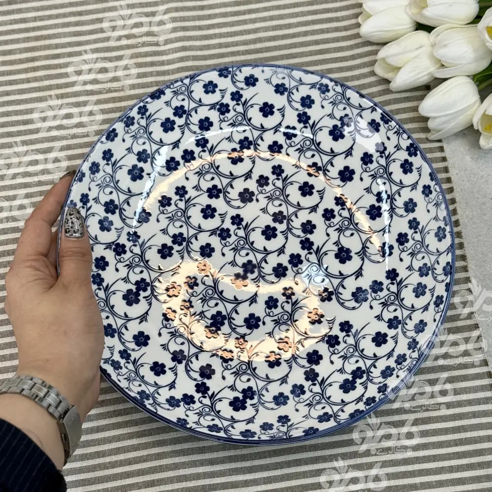 سوپ خوری گرد 4*26 گل آبی جدید
