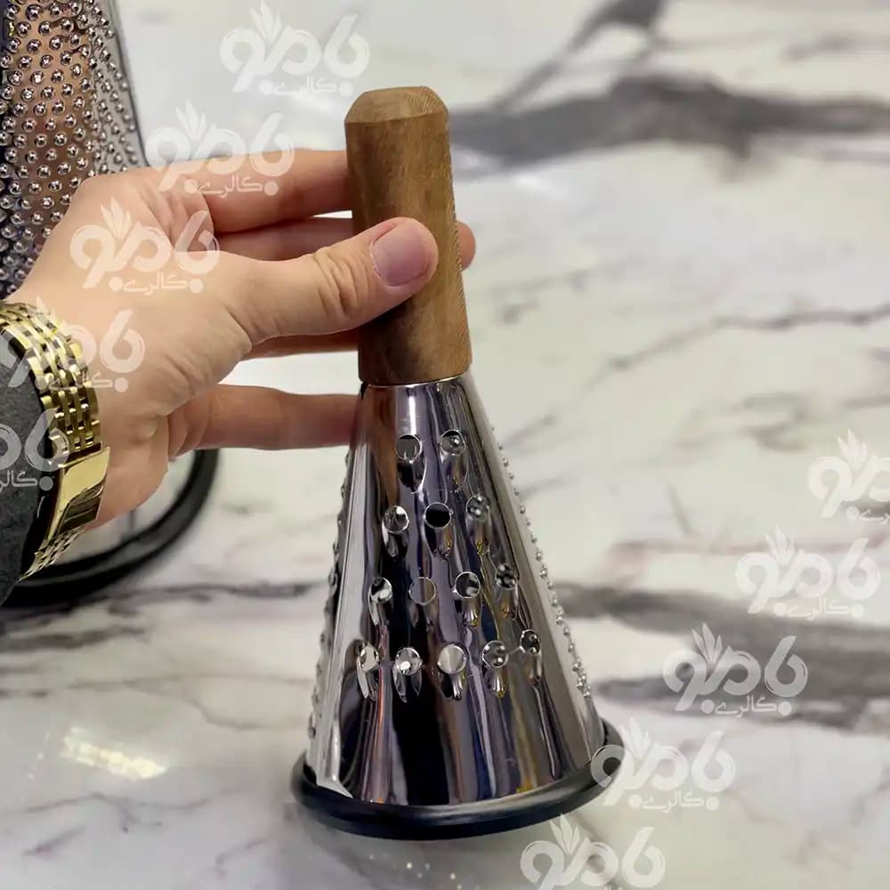 رنده استیل مخروطی چوبی ایرانی — تصویر ۲