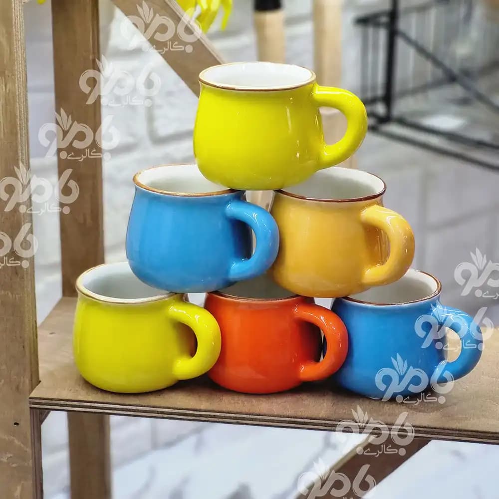 شات ساده رنگی تپل سرامیکی