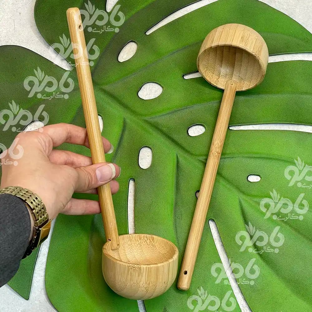 ملاقه چوبی بامبو وارداتی گود