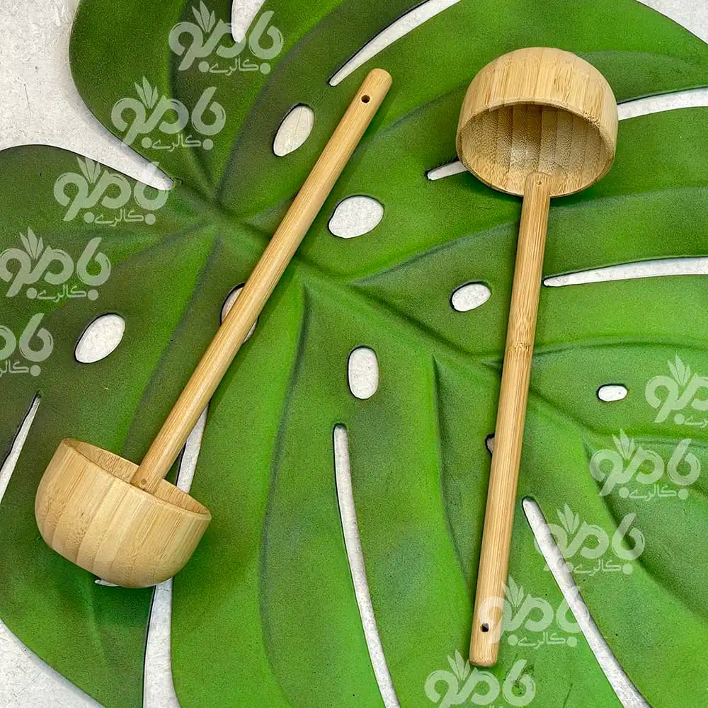 ملاقه چوبی بامبو وارداتی گود — تصویر ۲