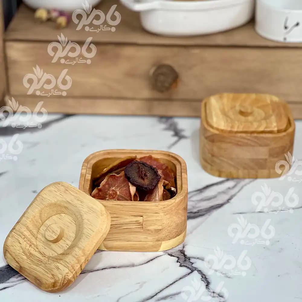 قندان چوبی رابر وود مربع — تصویر ۲