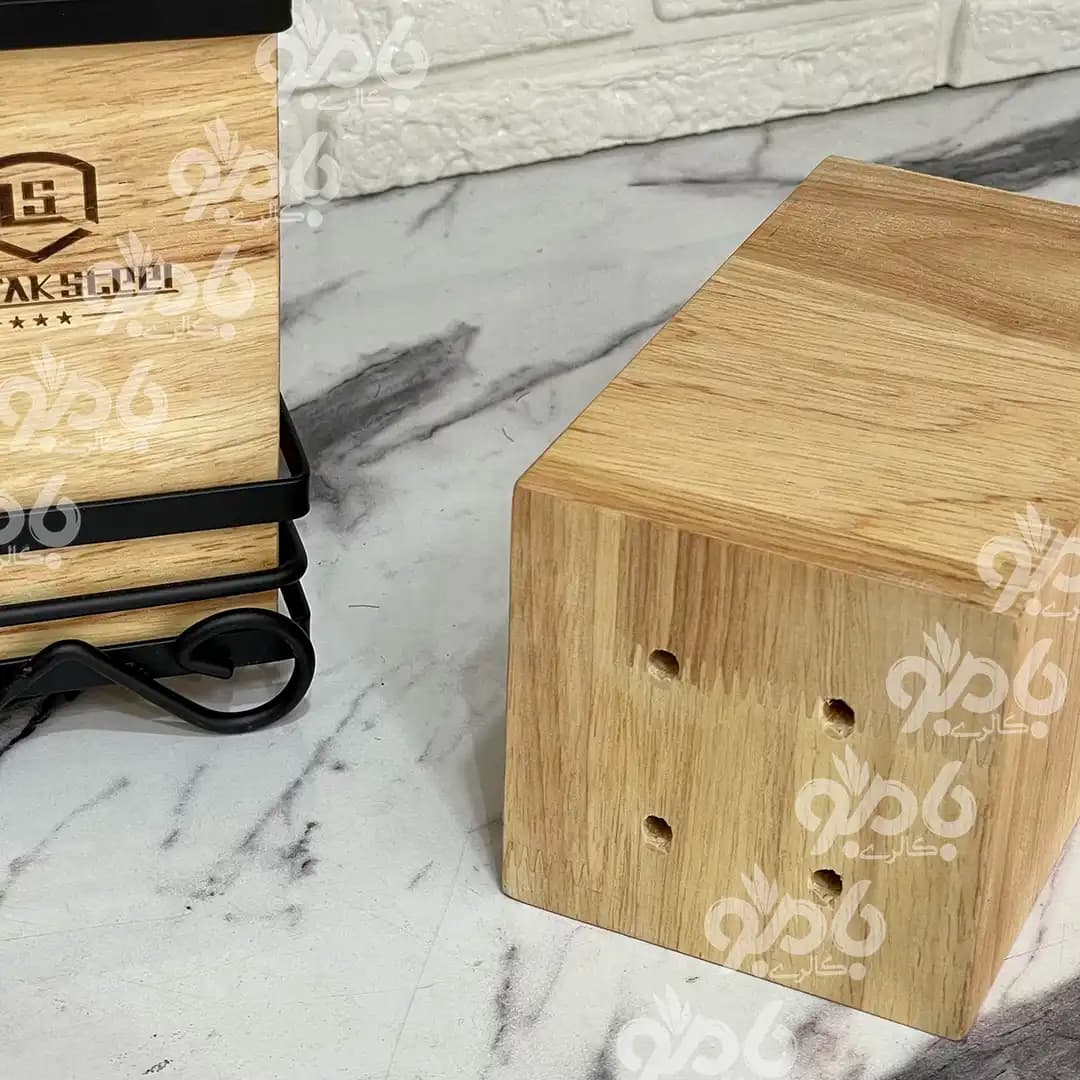 جاقاشقی آویز چوبی فلزی مشکی لیمیتاک — تصویر ۳