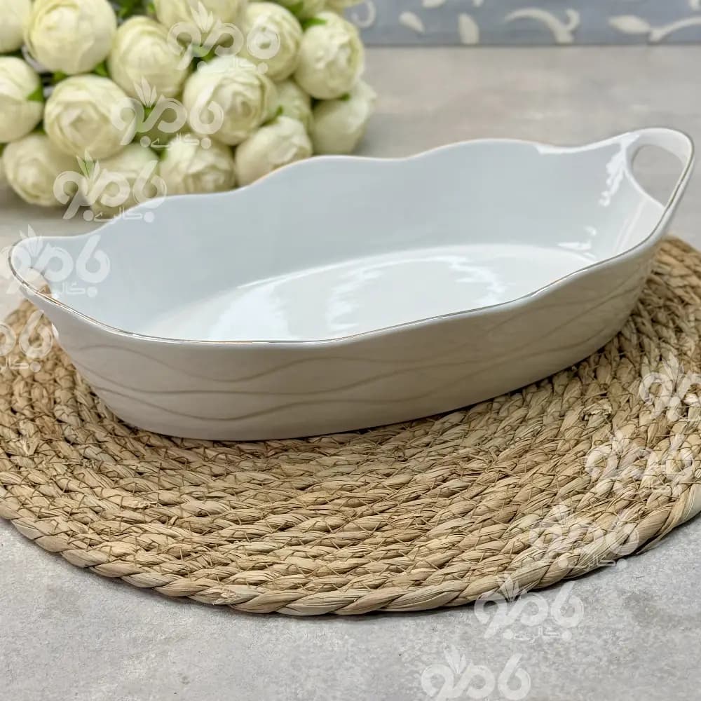 تابه چینی سزار بیضی کوچک لیمون