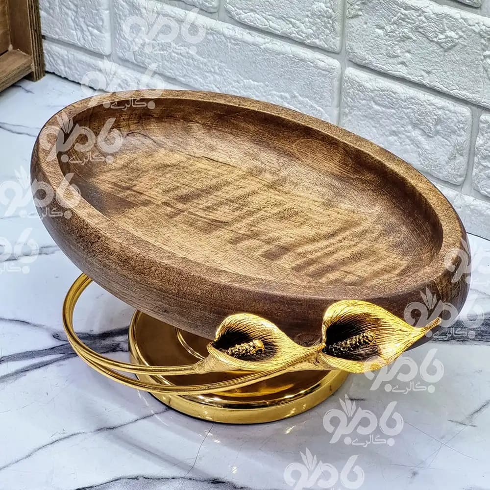 کشکول چوب راش مستطیل ارکیده G053 — تصویر ۲
