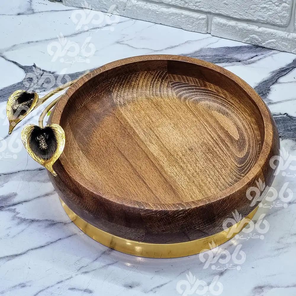 آجیل خوری چوب راش مستطیل ارکیده G051 — تصویر ۲