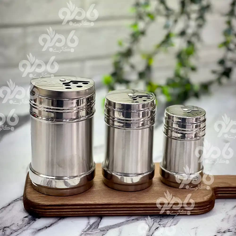 ادویه پاش استیل سه عددی — تصویر ۲