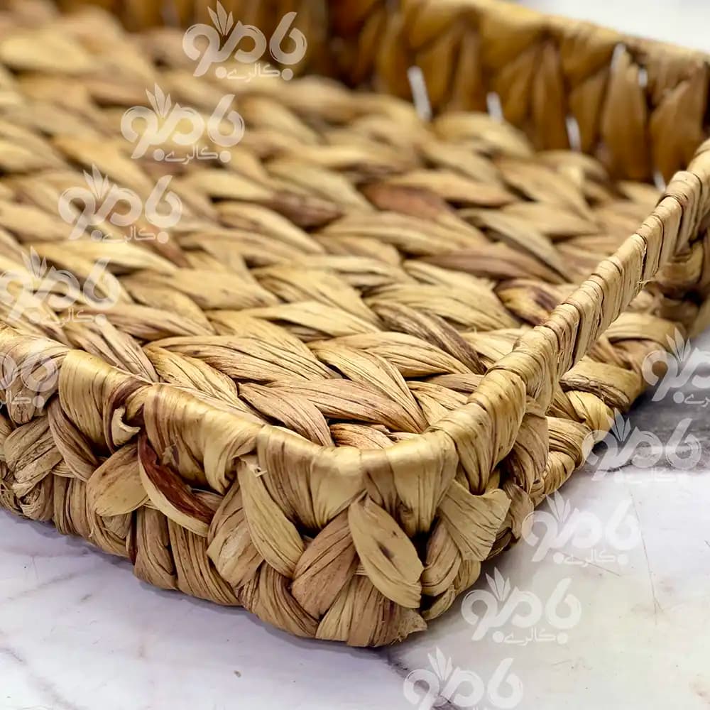 سینی حصیری مستطیل وارداتی ساده — تصویر ۳