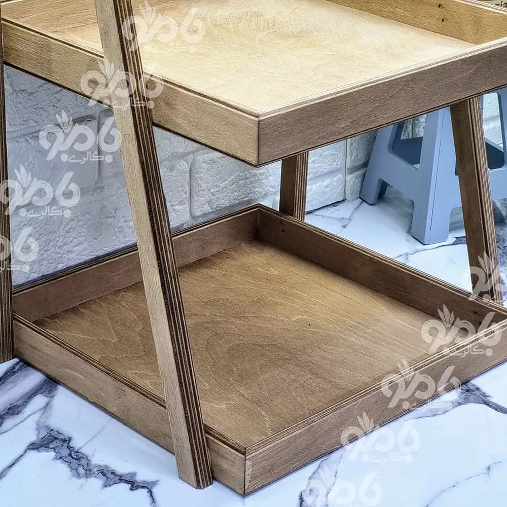 استند چوبی پلای وود 2 طبقه 30*30 — تصویر ۳