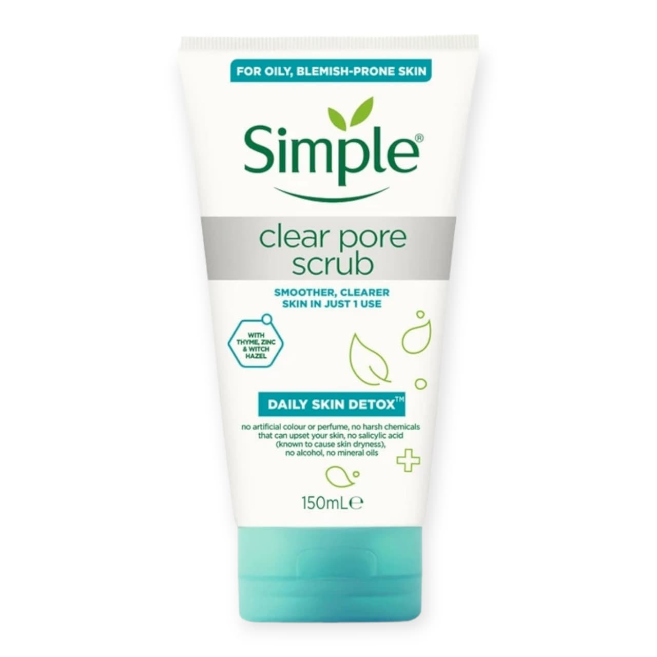 اسکراب لایه بردار پوست سیمپلSIMPLE مدل C Pore حجم 150 میلی لیتر