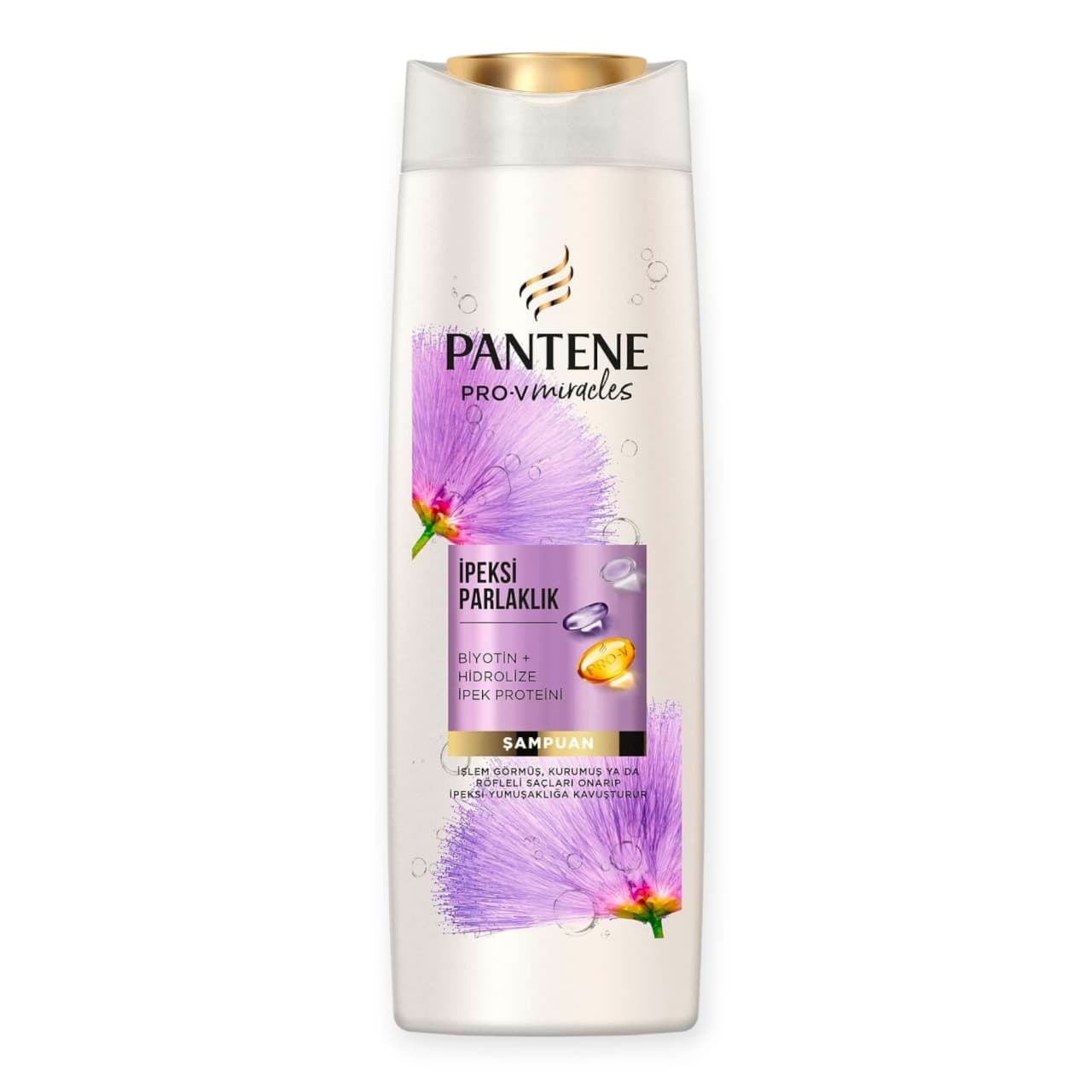 شامپو مو پنتنPANTENE مدل IPEKSI PARLAKLIK حجم 400 میلی لیتر