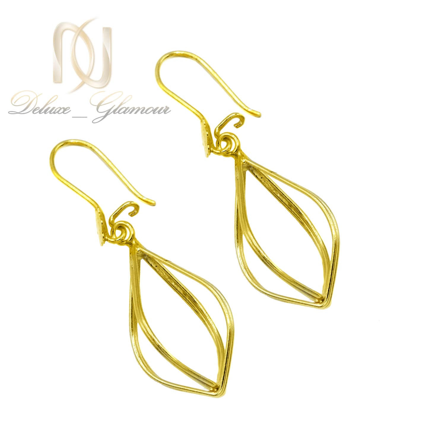 گوشواره آویزی نقره زنانه طرح طلا er-n255