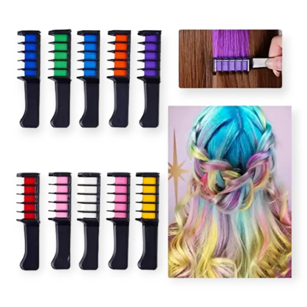 گچ مو شانه‌ ای فانتزی برند هیر کالر Hair Color در 6 رنگ جذاب — تصویر ۲