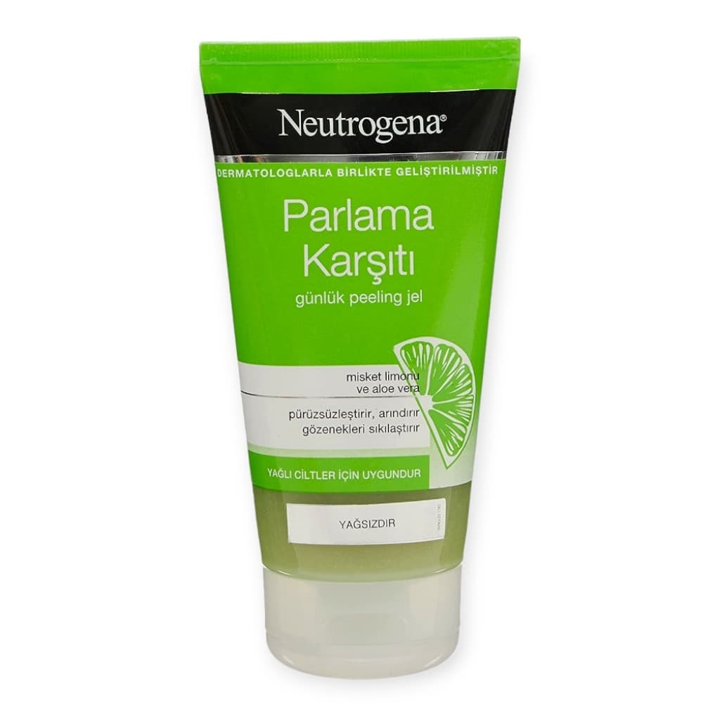 اسکراب لایه بردار مات کننده لیمو و آلوئه ورا نوتروژیناNeutrogena مدل Parlama Karşıtı حجم 150 میلی لیتر
