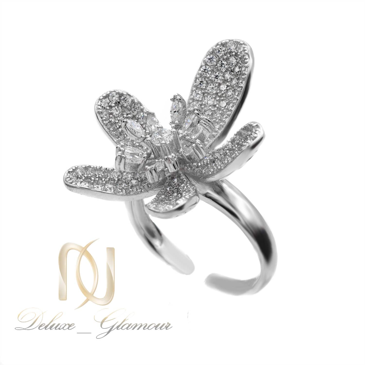 انگشتر زنانه نقره عیار 925 طرح گل rg-n499