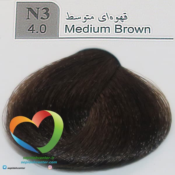 رنگ موی لاکچری دوپیر مدل N3 (4.0) قهوه ای متوسط 100 میل | Dupier Hair Color