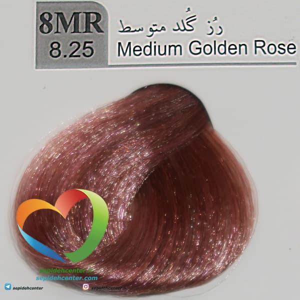 رنگ موی لاکچری دوپیر مدل 8MR (8.25) رزگلد متوسط 100 میل | Dupier Hair Color