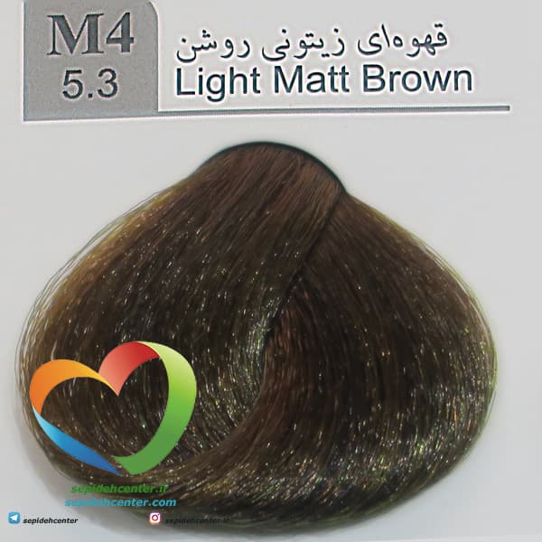رنگ موی لاکچری دوپیر مدل M4 (5.3) قهوه ای زیتونی روشن 100 میل | Dupier Hair Color