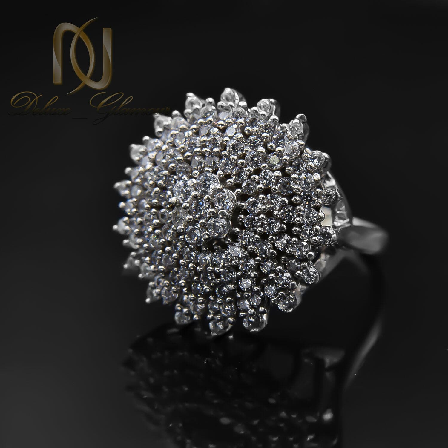 انگشتر پرنگین زنانه نقره 925 اصل rg-n865 — تصویر ۲