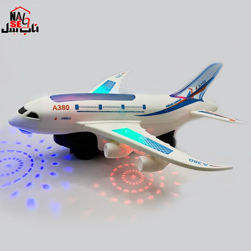 هواپیما بازی ناب سل مدل موزیکال چراغدار کد 360 — تصویر ۳