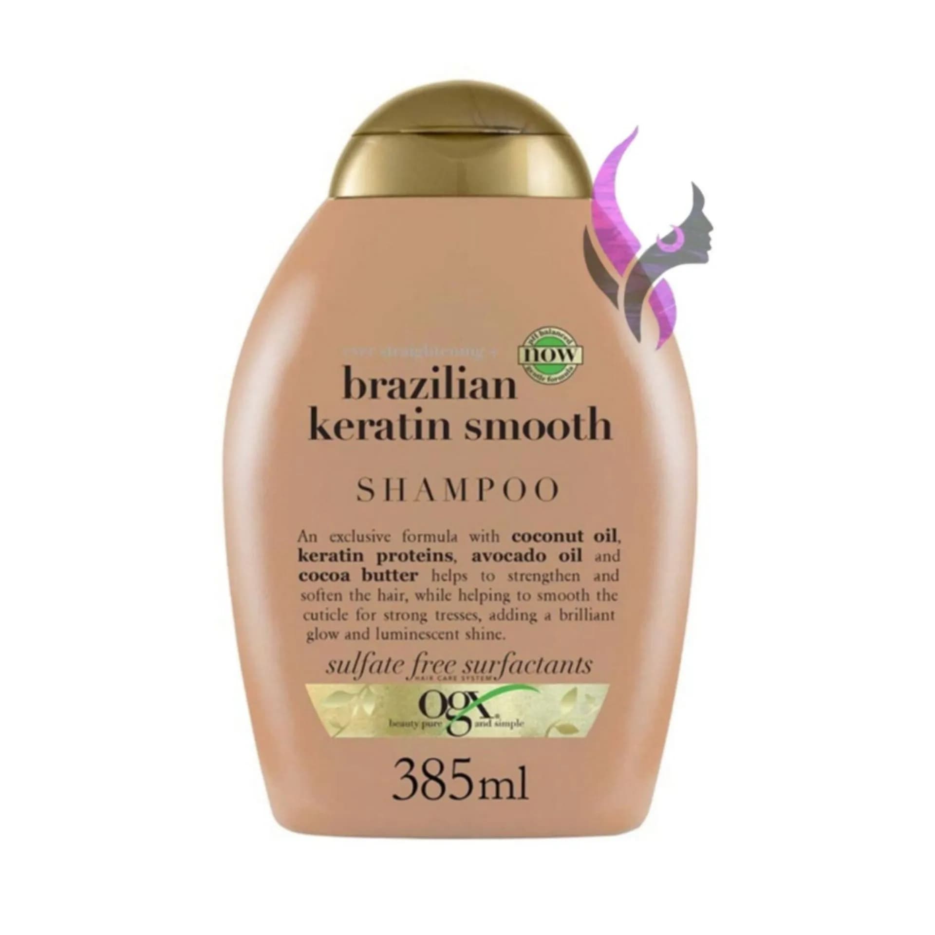 شامپو صاف کننده کراتین برزیلی او جی ایکس Ogx Brazilian Keratin Smooth حجم 385 میل