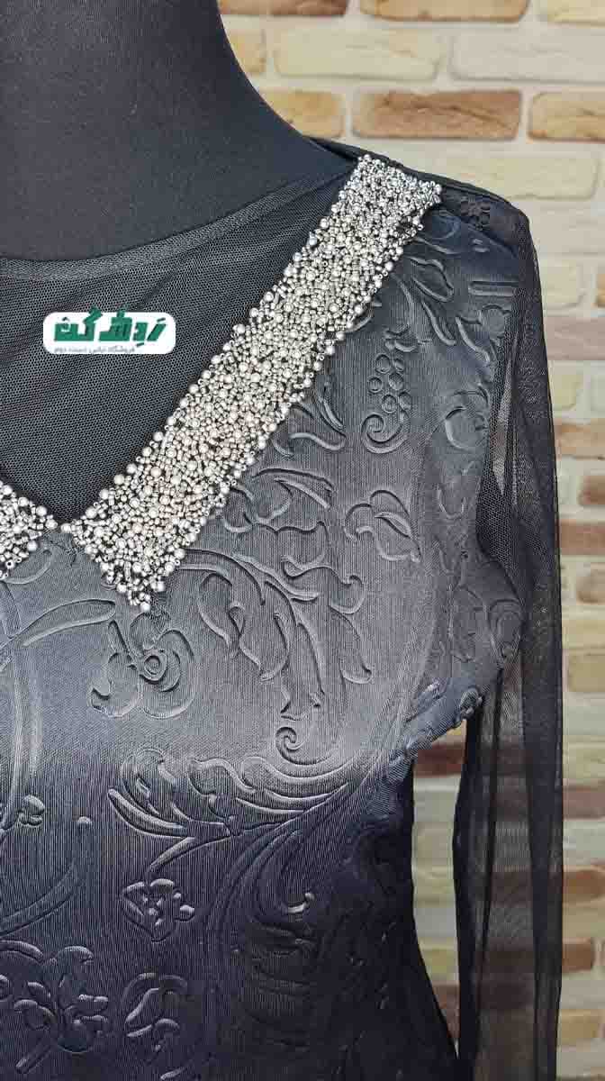 لباس مجلسی آستین تور زنانه دست دوم — تصویر ۲
