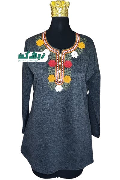 تونیک یقه گل دار زنانه دست دوم