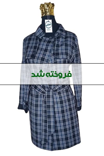مانتو چهارخانه پاییزه زنانه دست دوم — تصویر ۲
