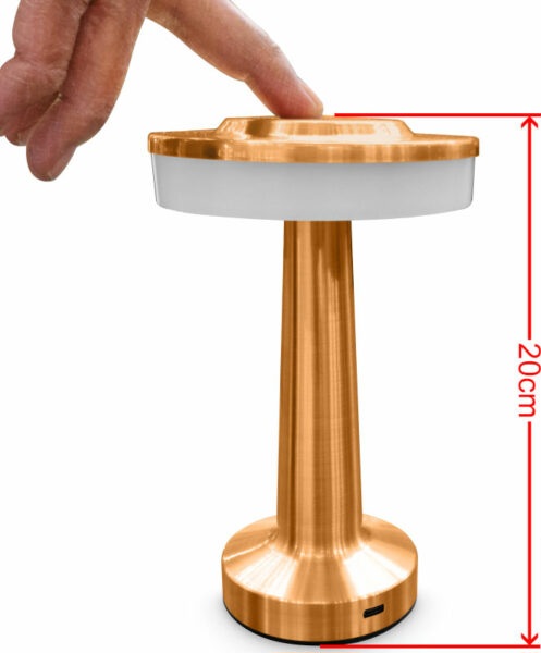 چراغ شارژی رومیزی لمسی قارچی مدل Electroplating — تصویر ۲