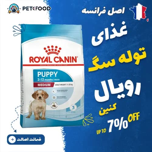 غذای توله سگ نژاد متوسط رویال کنین