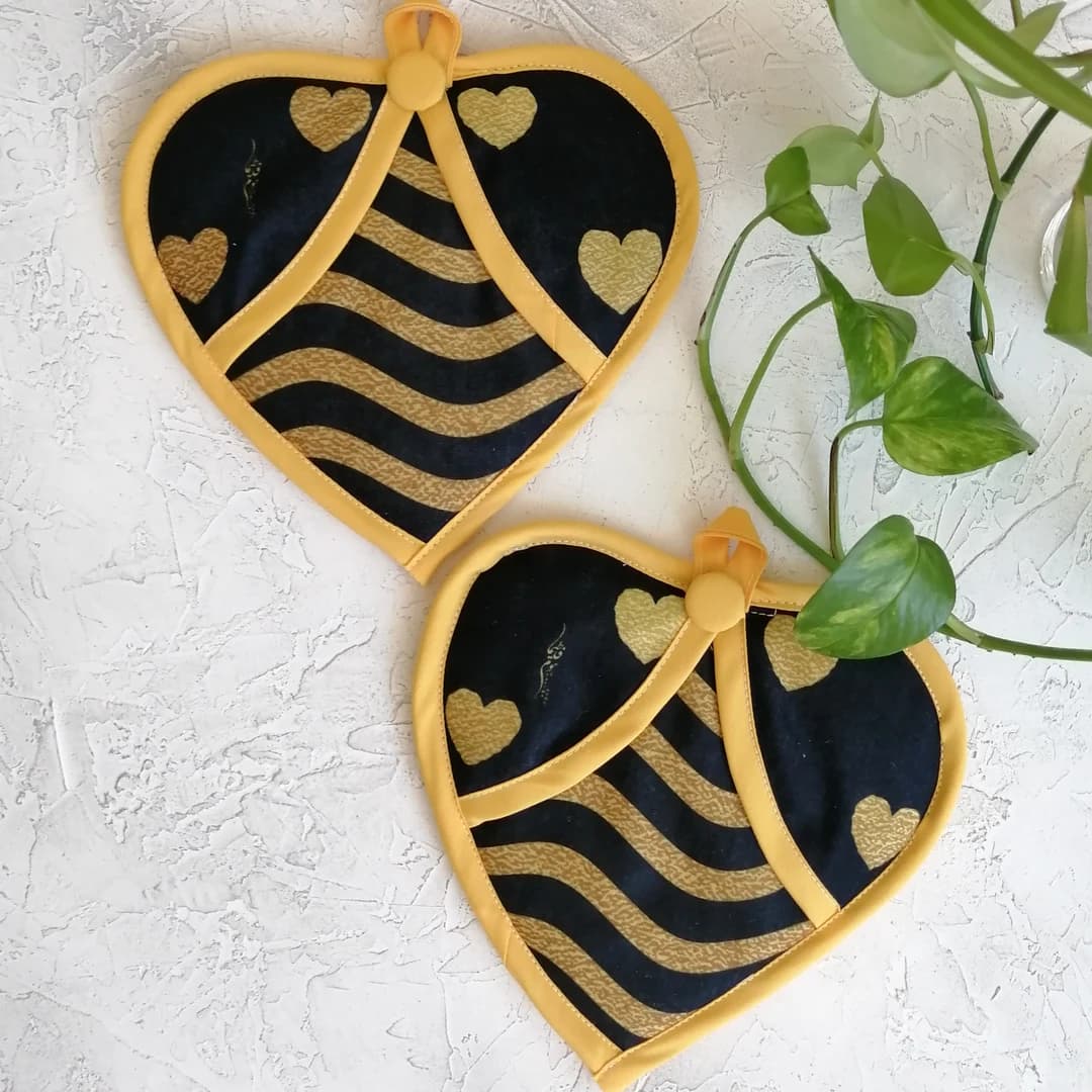 دستگیره قلبی مخمل شارلین- طرح 23