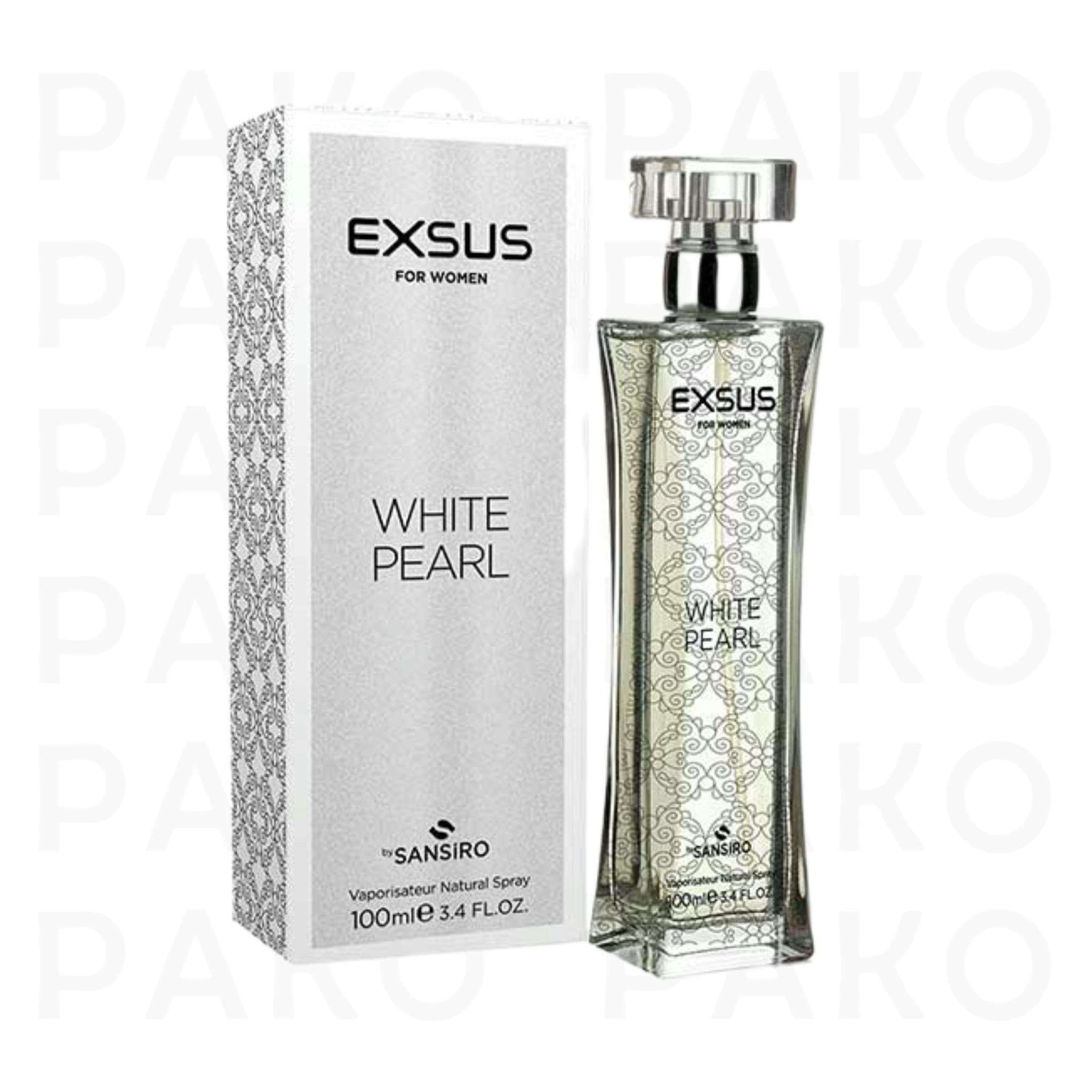 ‌ادکلن زنانه سن‌سیرو مدل اکسوز وایت پرل حجم 100 میل Sansiro Exsus White Pearl
