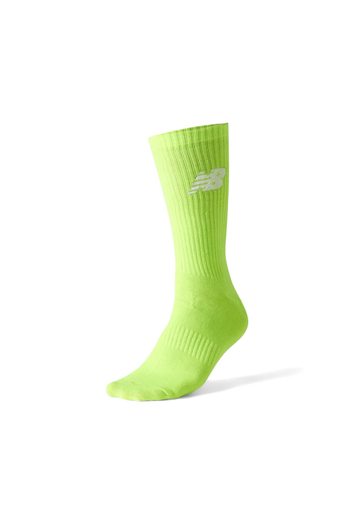جوراب نیو بالانس زنانه پلی استر زرد مردانه زنانه طرح دار میانه اسپرت | New Balance SOA04-LME TR