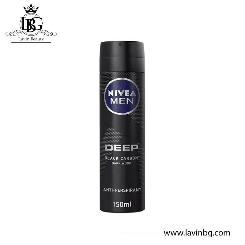 اسپری ضد تعریق مردانه نیوآ مدل Deep Black Carbon Dark Wood حجم 150 میل – Nivea