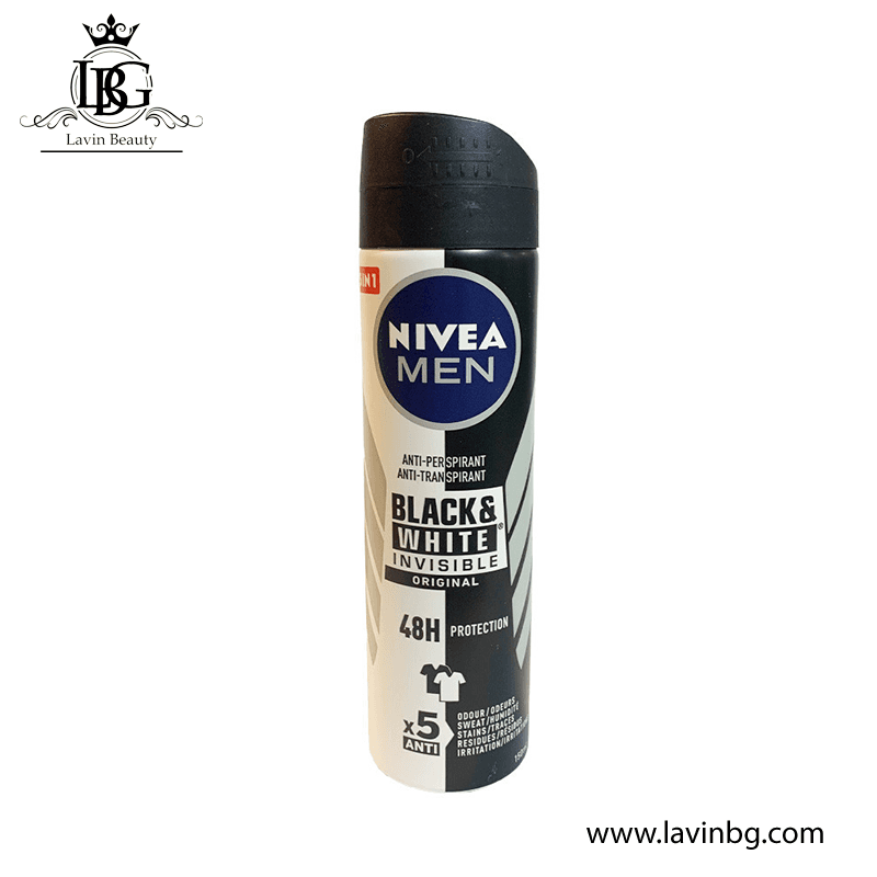 اسپری ضد تعریق مردانه نیوآ مدل Black & White invisible حجم 150 میل – Nivea
