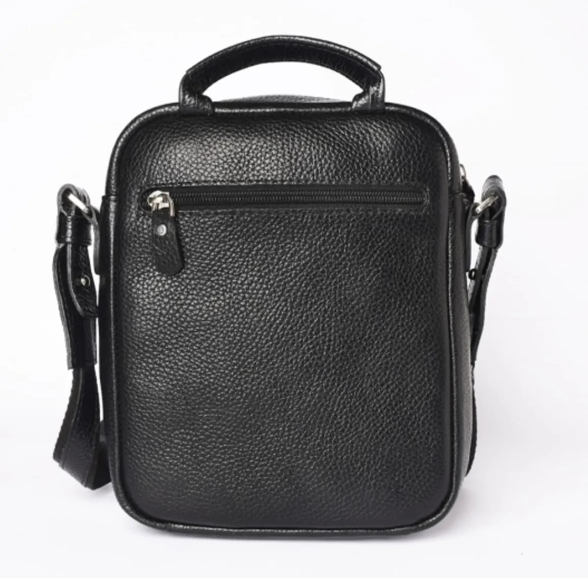 کیف دوشی چرم طبیعی مردانه طرح فارا — تصویر ۲