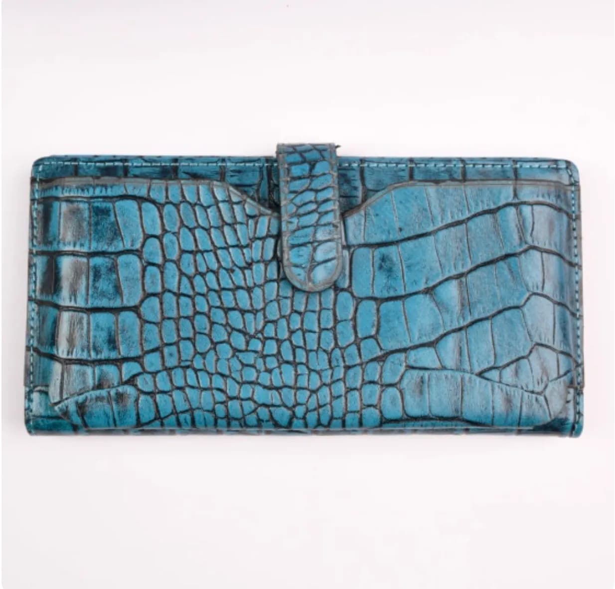 کیف کتی زبانه دار چرم کروکودیل