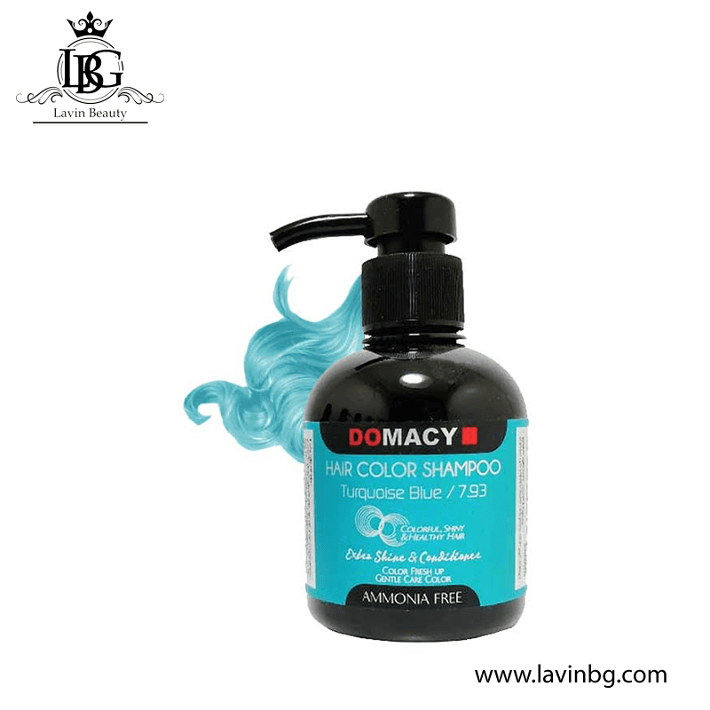 شامپو رنگساژ دوماسی رنگ فیروزه ای شماره 7/93 حجم 300 میل – Domacy