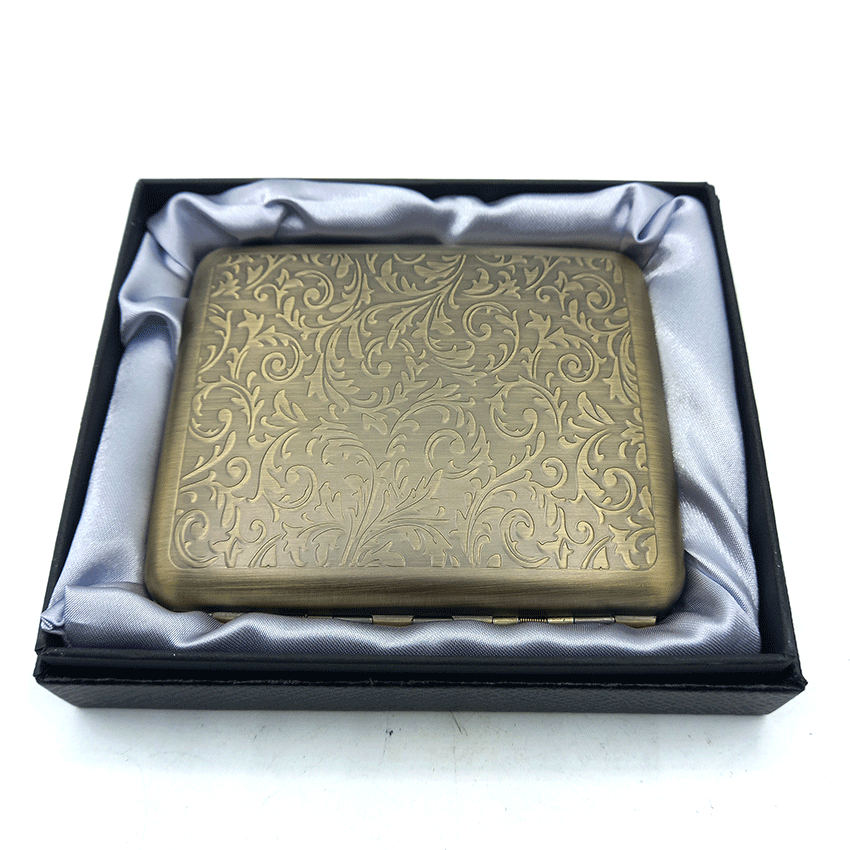 جاسیگاری (قوطی سیگار) فلزی گوپای طرح اسلیمی کد D2106