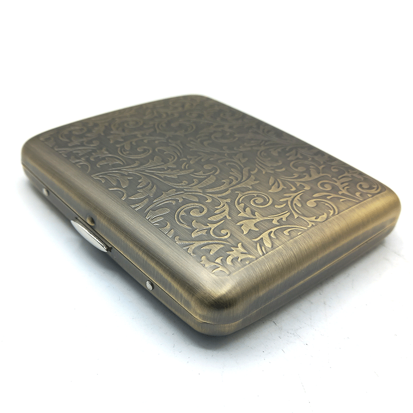 جاسیگاری (قوطی سیگار) فلزی گوپای طرح اسلیمی کد D2106 — تصویر ۳