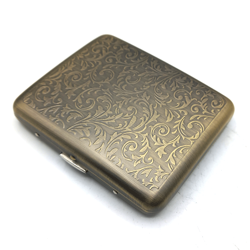 جاسیگاری (قوطی سیگار) فلزی گوپای طرح اسلیمی کد D2106 — تصویر ۲